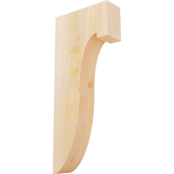 Ekena Millwork 4 in. x 12 in. x 28 in. Douglas Fir Del Monte Rough Sawn Corbel