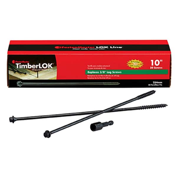 FastenMaster TimberLOK 10 in. Structural Wood Screw (50 Pack) FMTLOK10