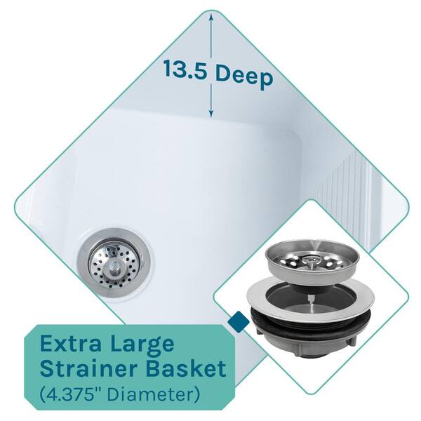 生活家電 洗濯機 TEHILA 25 in. x 21.5 in. ABS Plastic Freestanding Utility Sink in 
