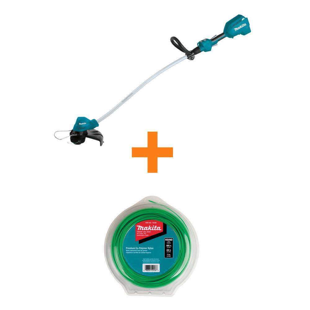 Makita XRU13Z Brushless Cordless Curved Shaft String Trimmer, Teal