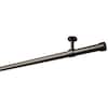 95 in. Intensions Single Curtain Rod Kit Galvanized with End Caps with Ceiling B