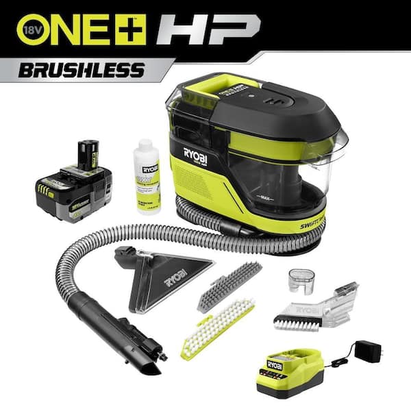 ONE+ HP 18V Cordless SWIFTClean Mid Size Spot and Carpet Cleaner Kit with 4.0 Ah Battery and Charger