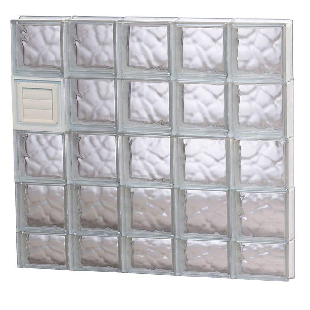 38.75 in. x 36.75 in. x 3.125 in. Frameless Wave Pattern Glass Block Window with Dryer Vent price history on PriceWatchPro