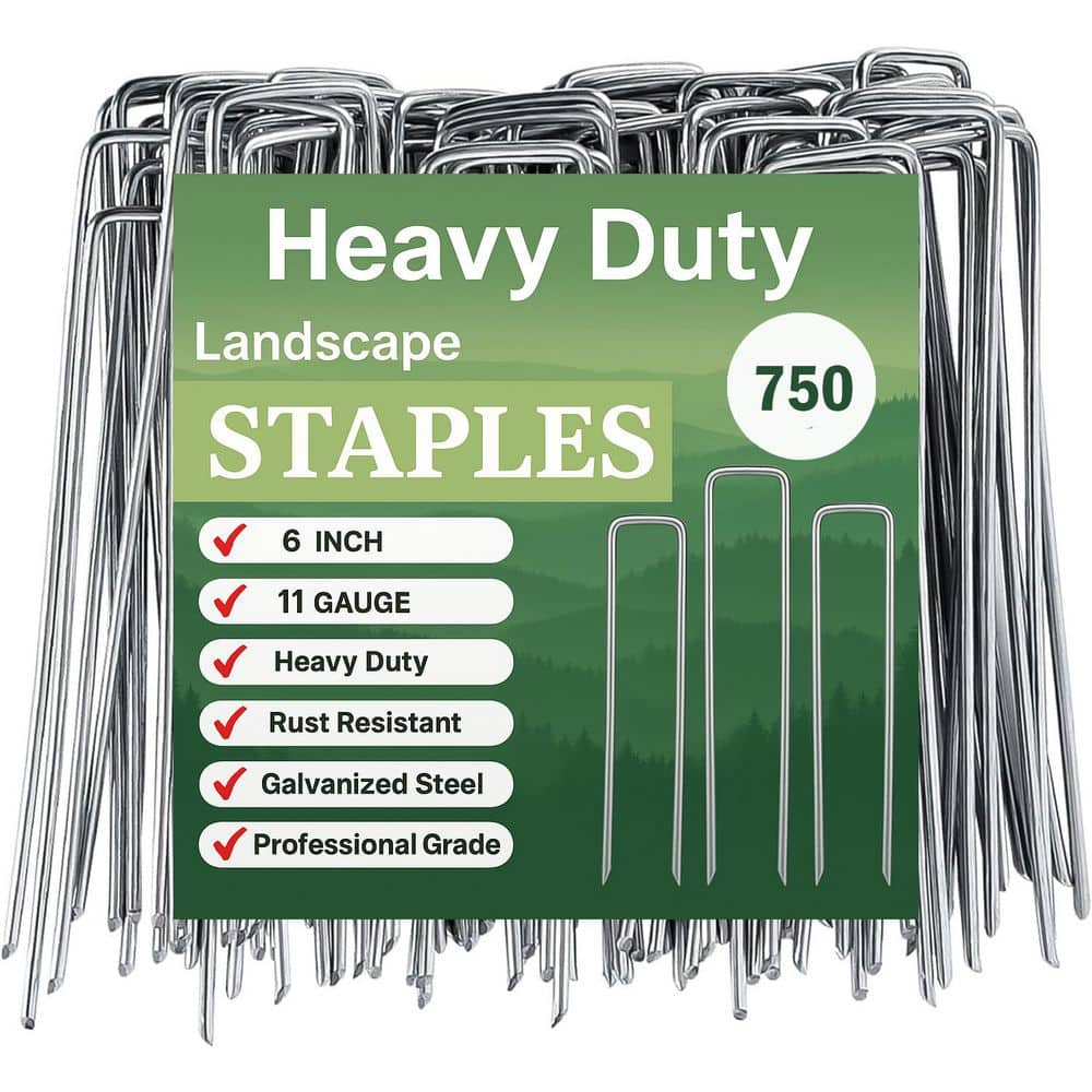 Heavy Duty Garden Stakes, Galvanized Landscape Staples and Fence Stake Heavy Duty (750 Count) price history on PriceWatchPro