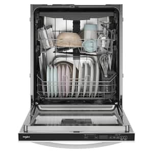 24 in. Top Control Standard Built-In Dishwasher in White with 3rd Rack