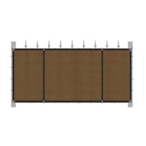 Unifirm Edge Reinforced Grommets-Free Privacy Fence Screen 90% Blockage Gazebo Backyard Shade Cover 5 ft. x 50 ft. Brown