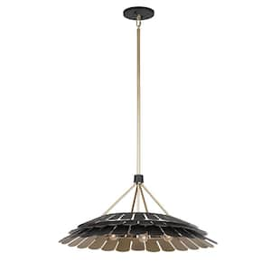 Breegan Jane by Savoy House Turaco 6-Light Midnight Black and Calypso Gold Pendant Light