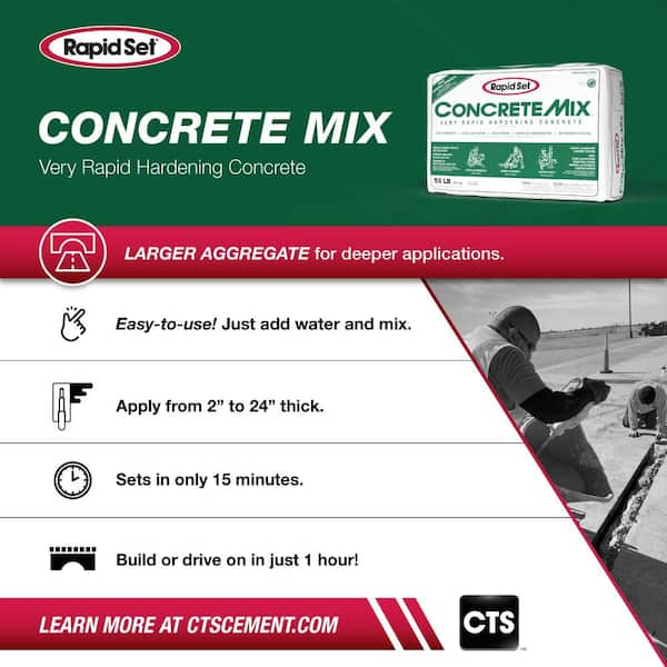 60 lbs. High-Performance, Rapid-Hardening Concrete Mix