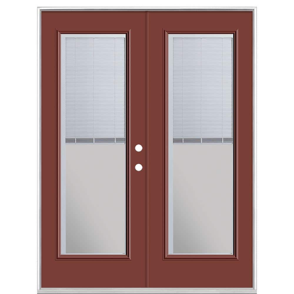 60 in. x 80 in. Red Bluff Steel Prehung Left-Hand Inswing Mini Blind Patio Door without Brickmold price history on PriceWatchPro