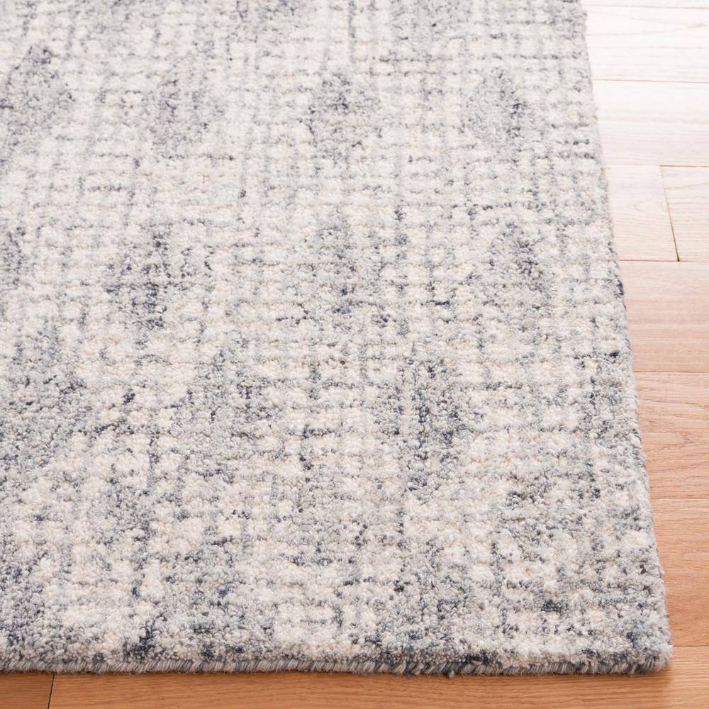 Gray Abstract Handmade Tufted Wool 4' x 6' Rug