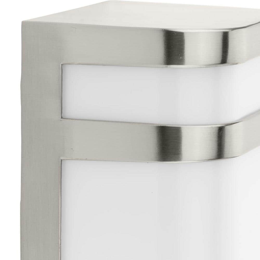 Valera 16" Brushed Nickel LED Wall Lantern with Acrylic Shade