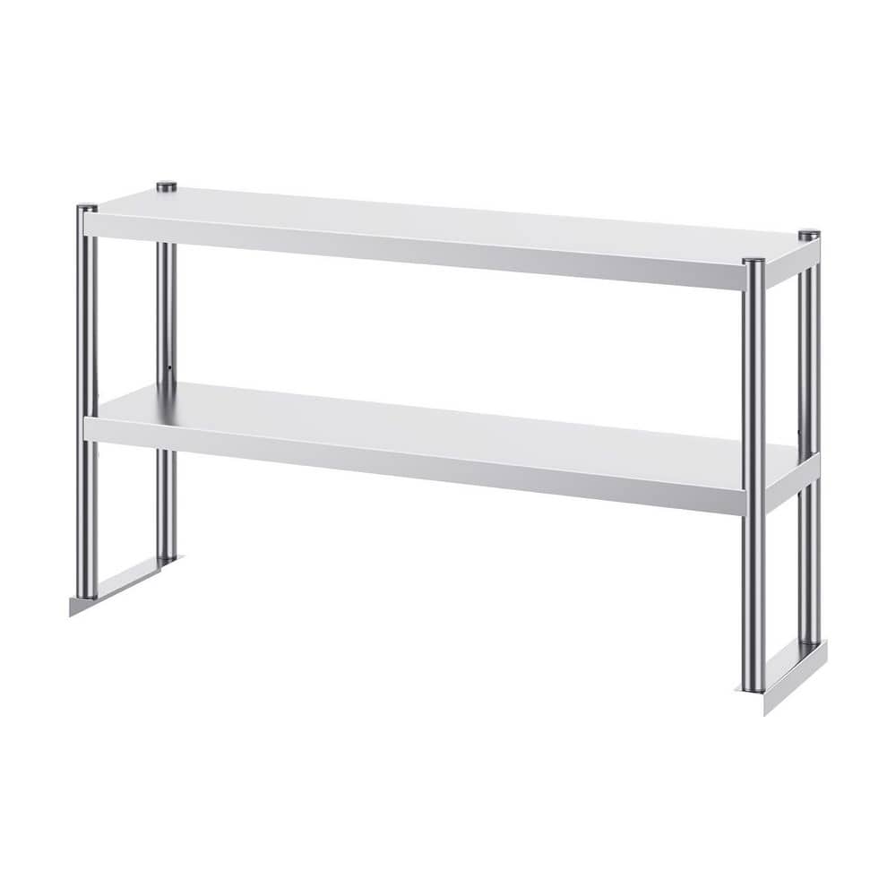 Double Overshelf, Double Tier Stainless Steel Overshelf, Kitchen Prep Table Silver 12 x 72 In. Double Deck Overshelf price history on PriceWatchPro