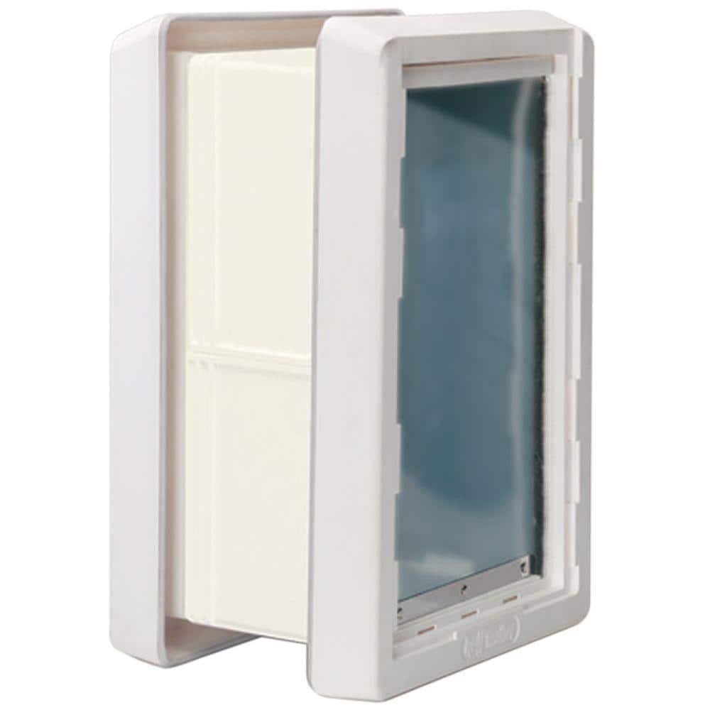 Ideal Pet Products 5 in. x 9.25 in. Small Thru-the-Wall Ruff Weather Dual Flaps Including Kit for In-Wall Install Dog and Pet Door