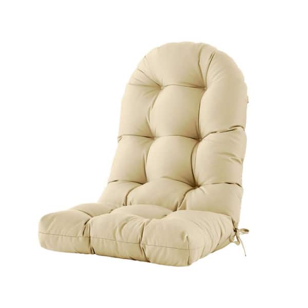 High-Back Seat Cushion - 48"x21"x4"Outdoor Adirondack Chair Cushion for Patio Furniture with Tie,Beige