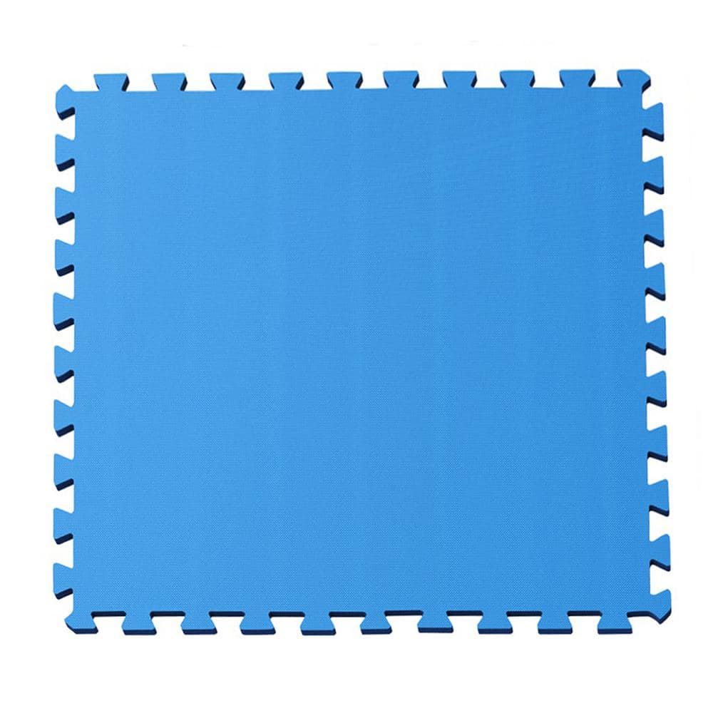 Blue Interlocking EVA Foam 24" x 24" Floor Tiles, 16-Pack