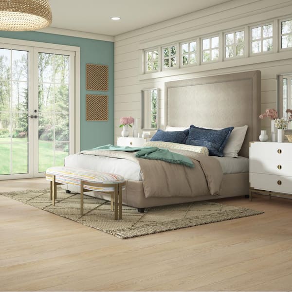 Liz Marie's Bungalow Beige 20 MIL x 7 in. W x 48 in. L Click Lock Waterproof Lux Vinyl Plank Flooring (23.2 sqft/case)