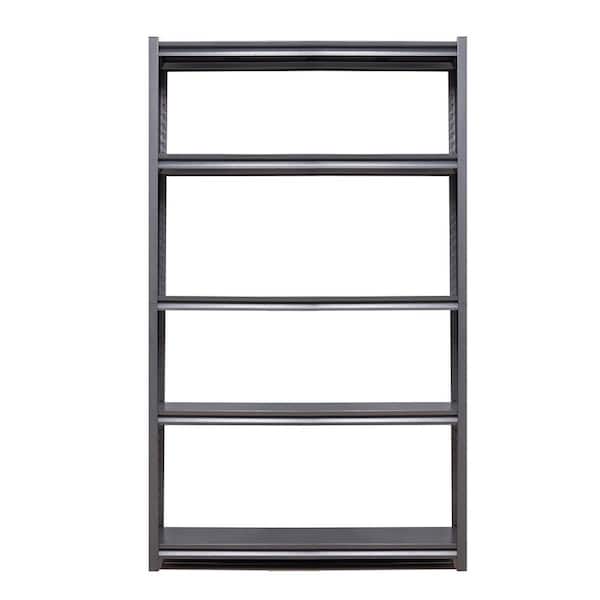 Dark Gray 5-Tier Adjustable Heavy Duty Metal Shelving Unit (47.2 in. W x 72 in. H x 23.6 in. D)