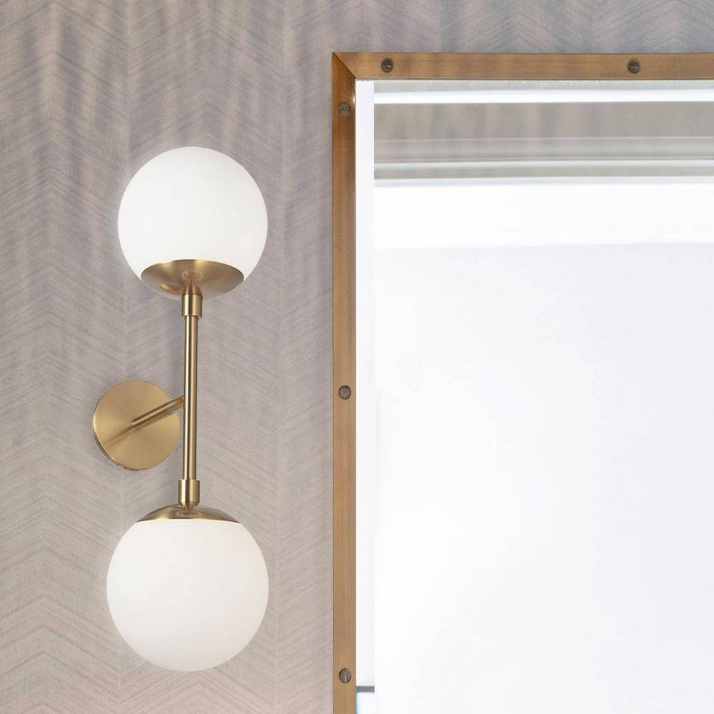Dayana 23'' Black and Brass Transitional Globe Sconce