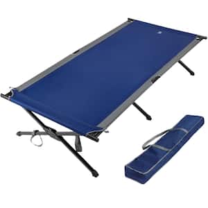 84.3 in. ‎Alloy Steel Heavy Duty Sleeping Camping Cots for Outdoor with Carry Bag Extra Wide Folding Bed Camp Cot