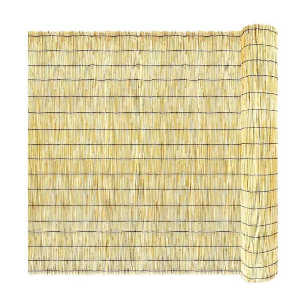 4 ft. x 16.4 ft. Reed Screen Curtain Balcony Reed Fence Yellow