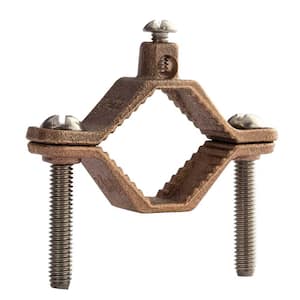 Heavy Duty Direct Burial Bronze Ground Clamp for 1.25 in. to 2 in. Pipe