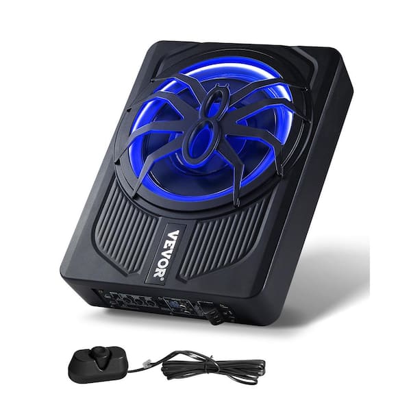 VEVOR 10 440W Under Seat Car Subwoofer with Blue Ambient Light Subwoofer System