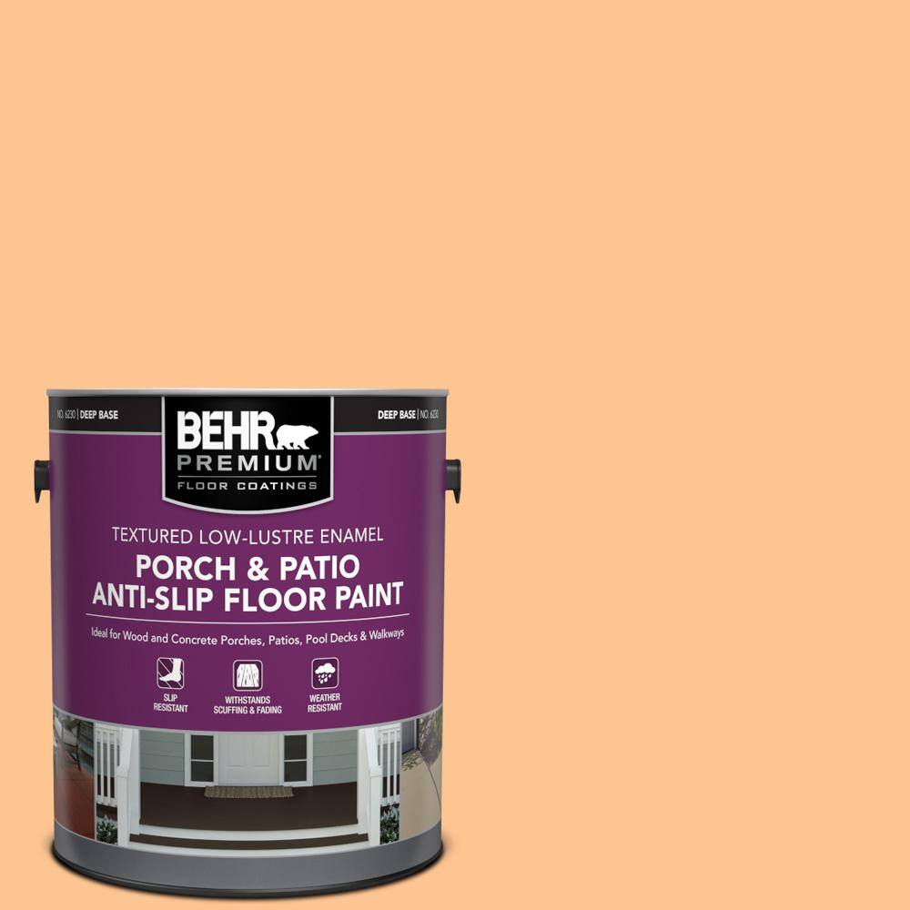 1 gal. #P220-4 Dainty Apricot Textured Low-Lustre Enamel Interior/Exterior Porch and Patio Anti-Slip Floor Paint price history on PriceWatchPro