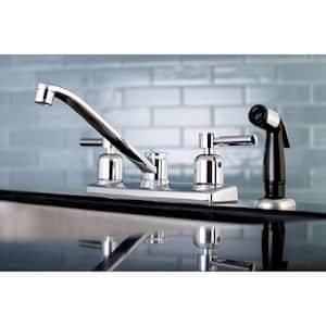 Modern 2-Handle Standard Kitchen Faucet in Polished Chrome