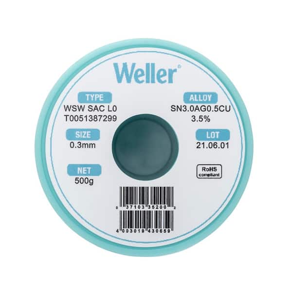 Weller SAC L0 Solder Wire, Ø 0, .mm, 500g