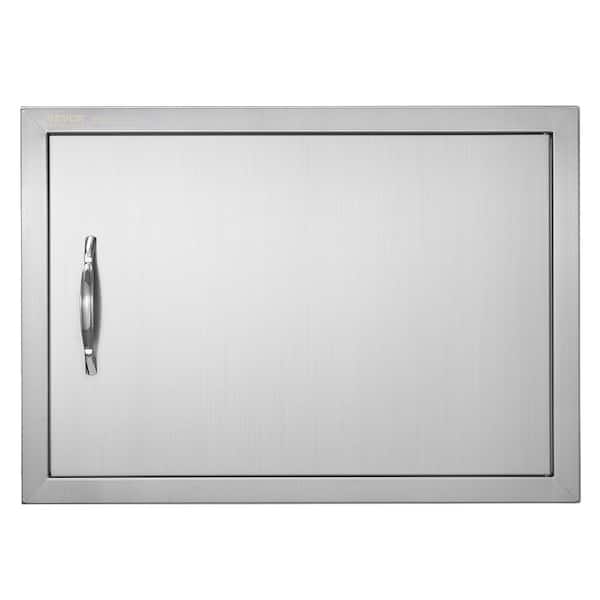 Single Outdoor Kitchen Door 24 in. W x 17 in. H BBQ Access Door Stainless Steel Flush Mount Door Wall Vertical Door