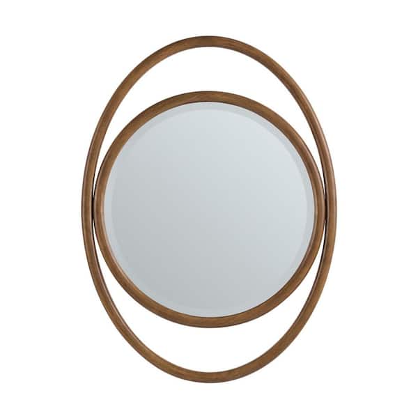 James Martin Vanities Esca 28.0 in. W x 38.0 in. H Framed Wall Bathroom Vanity Mirror in Mid-Century Walnut