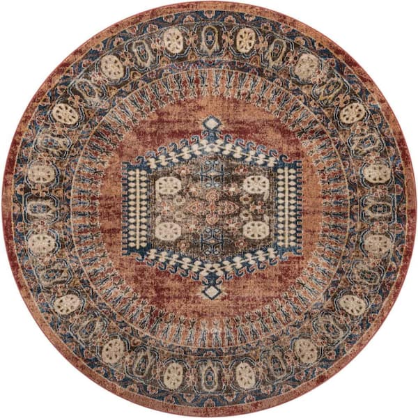 Unique Loom Utopia Larissa Terracotta 7' 10 x 7' 10 Area Rug