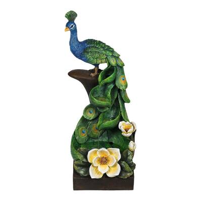 Green Fountains Outdoor Decor The Home Depot Green Fountains Outdoor Decor The, Dane Resin Outdoor Floor Fountain With Light Fixture
