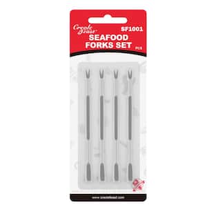 4 Pieces Stainless Steel Seafood Forks, Silver, Double-ended Lobster & Crabs & Nuts Forks Picks, Multipurpose, 7-inch
