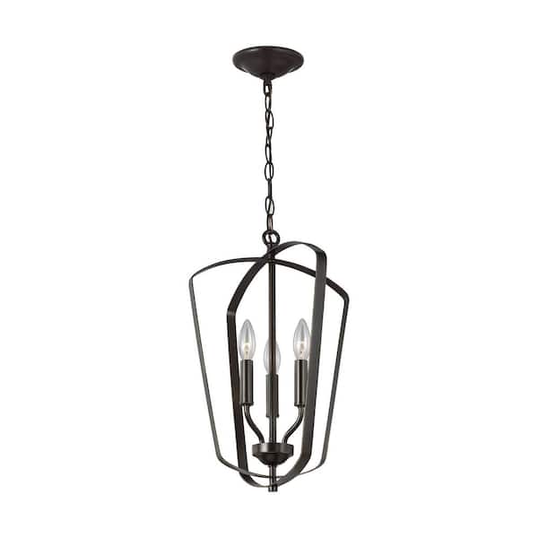 Generation Lighting Romee 3-Light Burnt Sienna Transitional Pendant