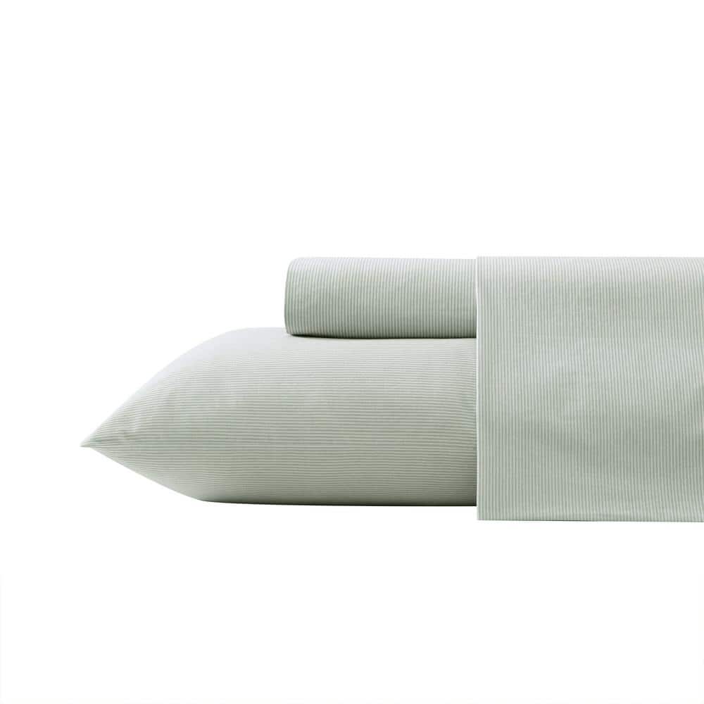 Spring Green Cotton Percale King Sheet Set with Deep Pockets