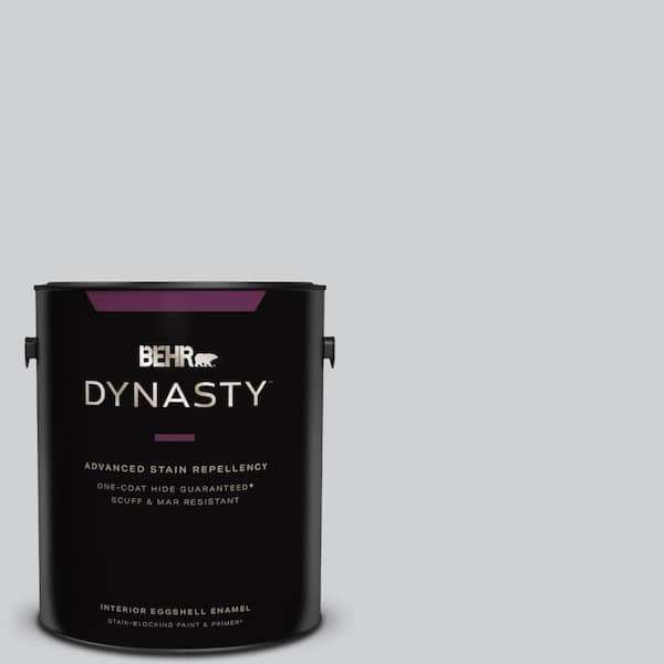 BEHR DYNASTY 1 gal. #N510-1 Silver Shadow Eggshell Enamel Interior Stain-Blocking Paint & Primer