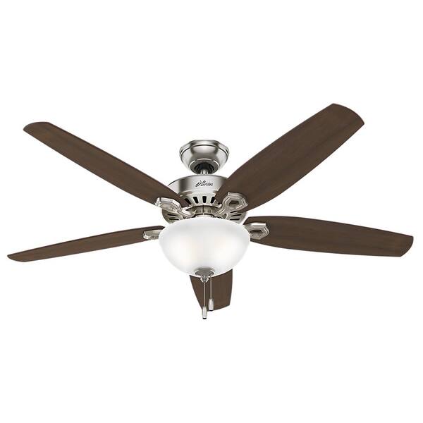Hunter Builder Great Room 56 in. Indoor Brushed Nickel Bowl Ceiling Fan with Light Kit