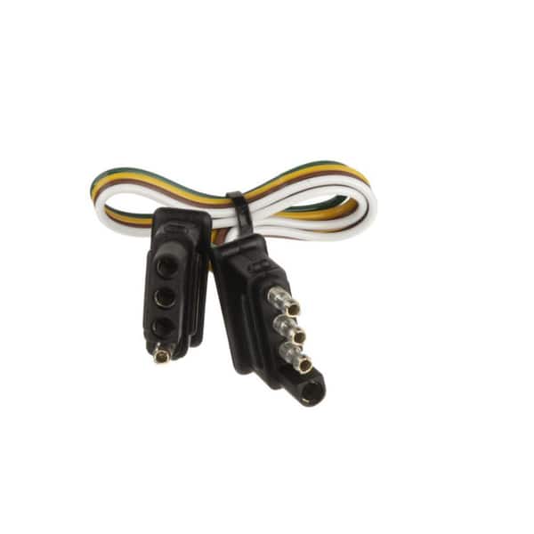 POLLAK 4-Way Flat Vehicle and Trailer End Connector Extension - 12 in.