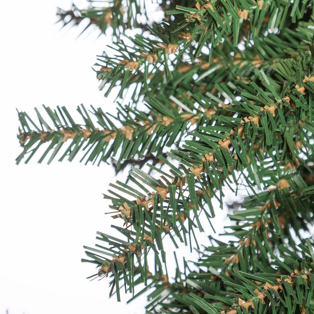 Set of 3 Unlit Green Alpine Christmas Trees with Metal Base