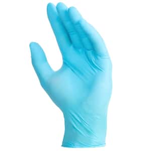 Blue Medium Duty Disposable Nitrile Gloves Powder-Free Size M (100-Count)