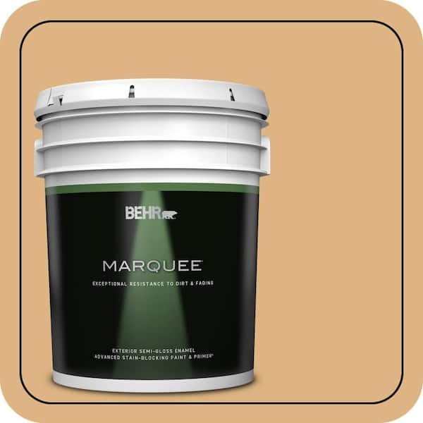 BEHR MARQUEE 5 gal. Home Decorators Collection #HDC-CL-18 Cellini Gold Semi-Gloss Enamel Exterior Paint & Primer