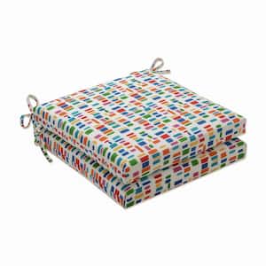 20 x 20 Outdoor Dining Chair Cushion in Blue/Green/Multicolored (Set of 2)