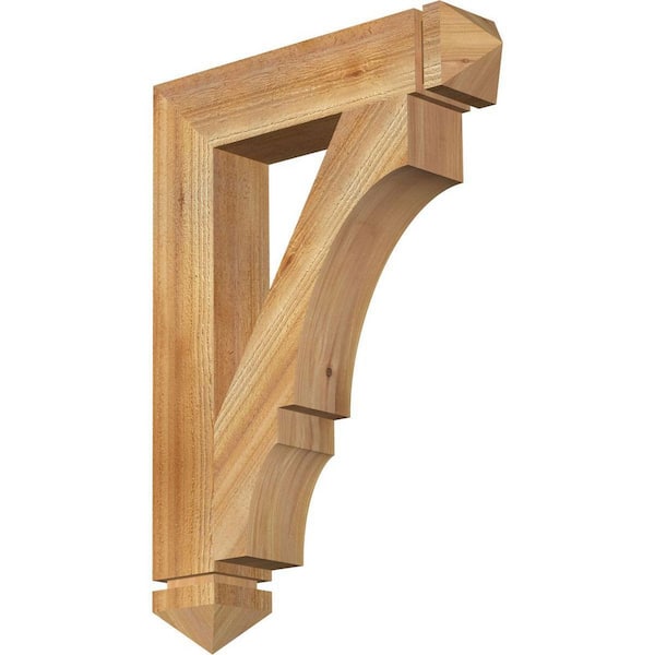 Ekena Millwork 4 in. x 28 in. x 20 in. Western Red Cedar Balboa Arts and Crafts Rough Sawn