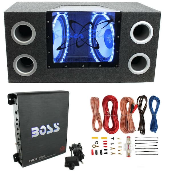 Unbranded 10 in. 1000-Watt Dual Car Subwoofers Plus Box Plus 1100-Watt Mono Amp Plus Amp Kit