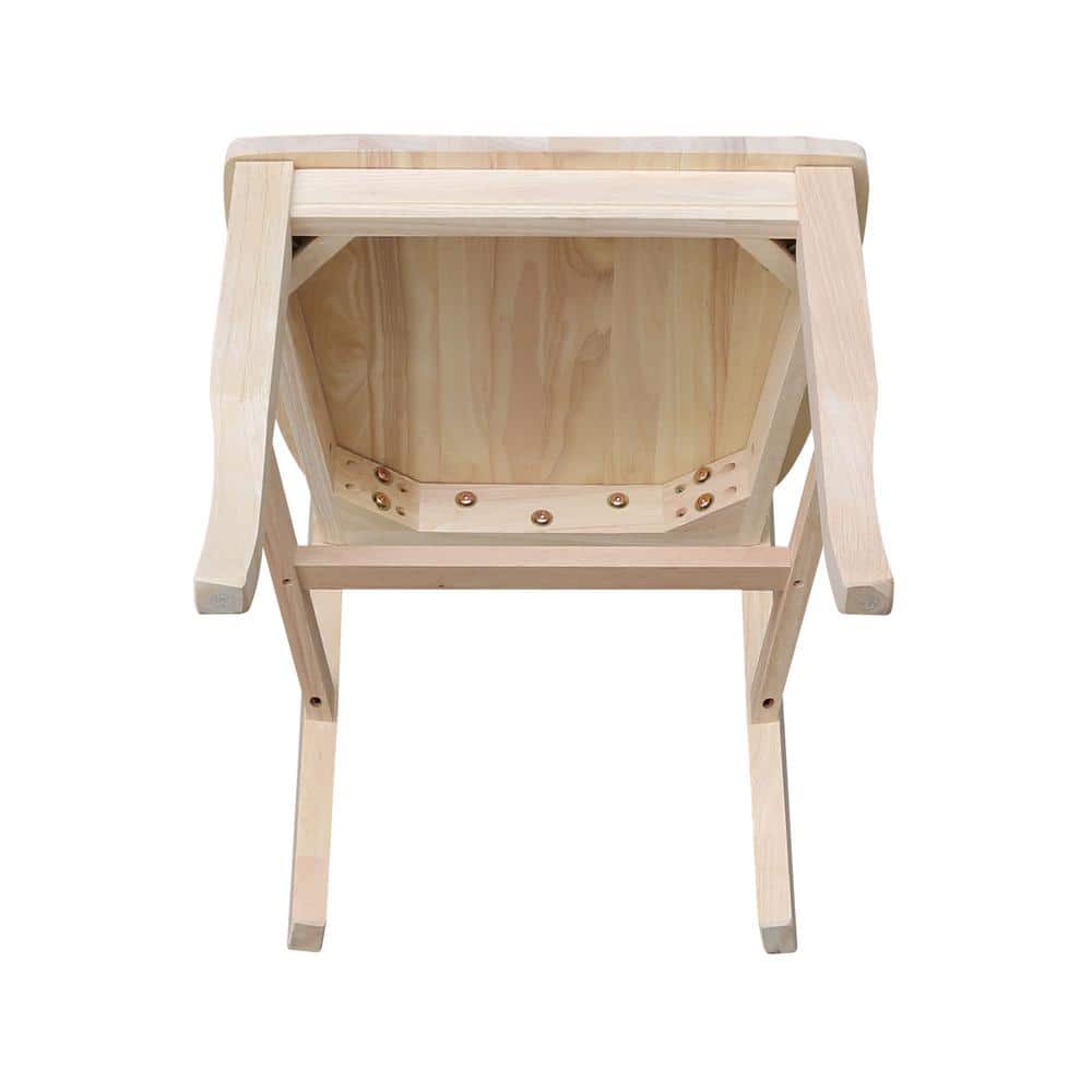 Elegant White Solid Wood High Cross-Back Side Chair, Set of 2