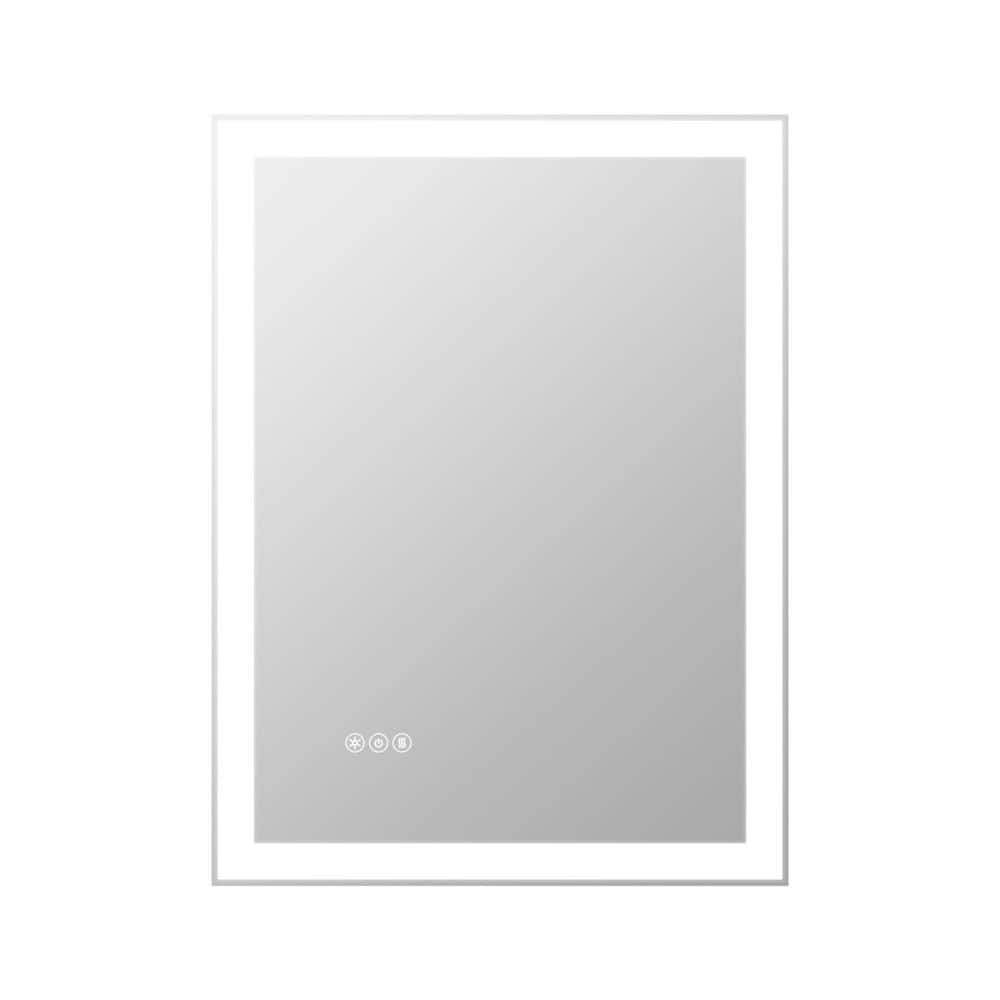 24 in. W x 32 in. H Large Rectangular Frameless Anti-Fog Wall LED Bathroom 