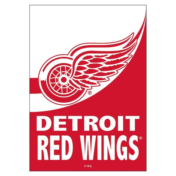Evergreen Enterprises 2 1/3 ft. x 3 2/3 ft. Detroit Red Wings Burlap House Flag