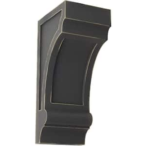 5-1/2 in. x 14 in. x 7 in. Black Diane Recessed Wood Vintage Decor Corbel