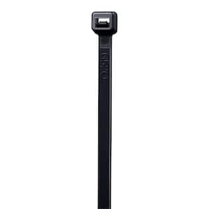 11 in. Double Locking Cable Tie, Black (100-Pack)